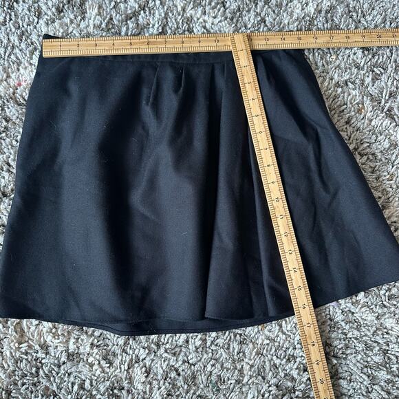 J Crew Black Wool Blend Side Pleated Mini Skirt Size 6 S Small - Picture 6 of 6